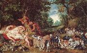 Peter Paul Rubens Nymphen Satyrn und Hunde Sweden oil painting artist